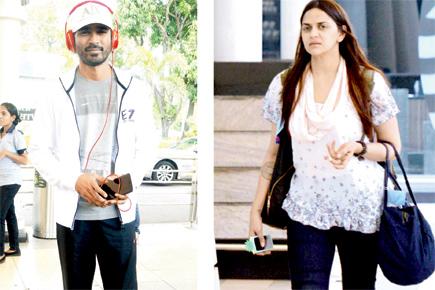 Spotted: Dhanush and Ahana Deol at the airport