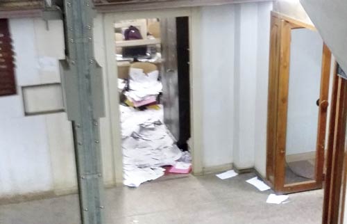 Files and documents brought out for shredding at a minister’s office in Mantralaya