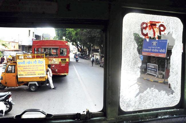 In June this year, one person was killed in the riots that broke out in Pune after derogatory photographs of Shivaji and Bal Thackeray were posted on Facebook. File pic