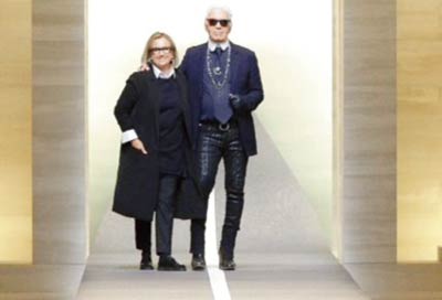Silvia Fendi and Karl Lagerfeld