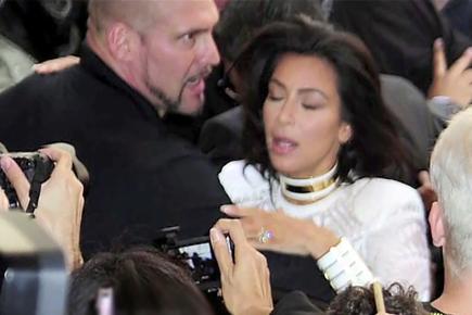 Kim Kardashian almost crushed by crowd in Paris Fashion Week