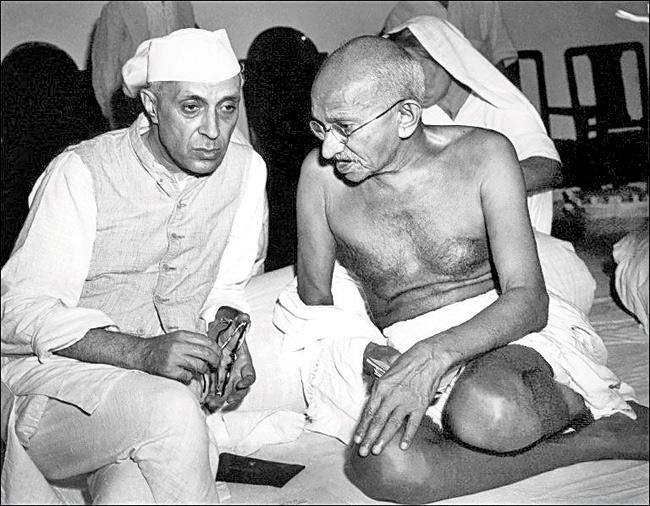 Mahatma Gandhi and Jawaharlal Nehru
