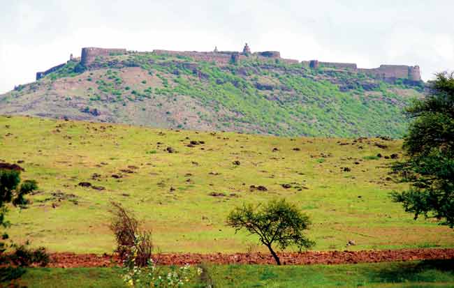 The Malhargad Fort from a distance