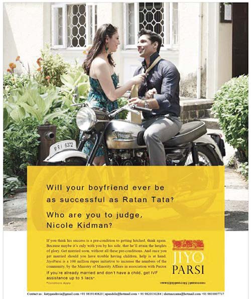 A Jiyo Parsi advertisement