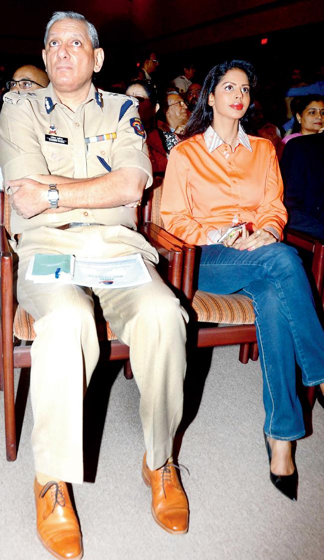Police commissioner Rakesh Maria and Bhairavi Goswami 
