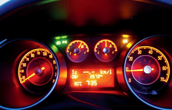 The instrument cluster looks fabulous in the dark with its amber backlight and  restyled markings