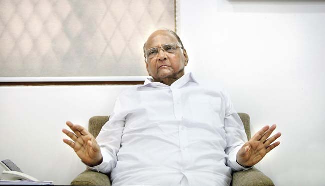 Sharad Pawar has now let it be known that it is not the NCP’s responsibility to ensure the stability of the BJP government. Pic/Getty Images