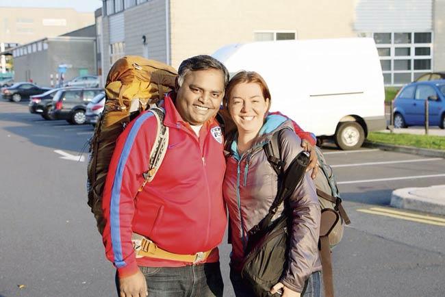 Subash Jayaraman with wife Kathleen in Ireland earlier this year