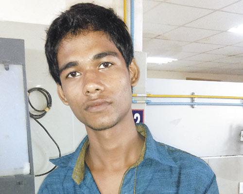Suraj Patwa (17) says he experienced stinging pain and saw translucent blue fish sticking to his body