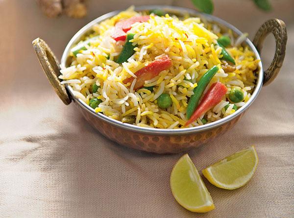 The Vegetarian Biryani is light and delicious