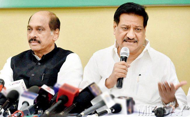 Both Chief Minister Prithviraj Chavan (right) and MPCC chief Manikrao Thakre (left) are against offering 144 seats to NCP. file pic