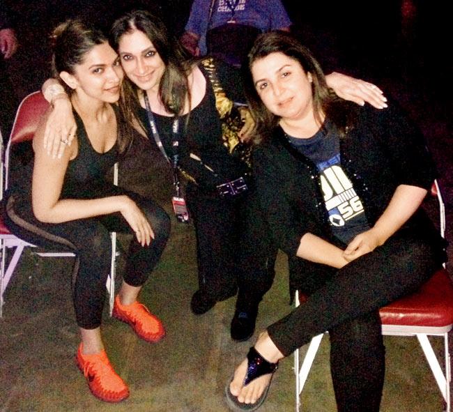 Deepika Padukone, Lucky Morani and Farah Khan
