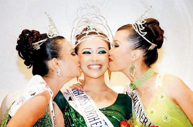 Geetanjali Thapa at a beauty pageant in Guwahati in 2007