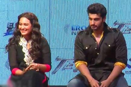 Arjun Kapoor, Sonakshi Sinha at 'Tevar' trailer launch 