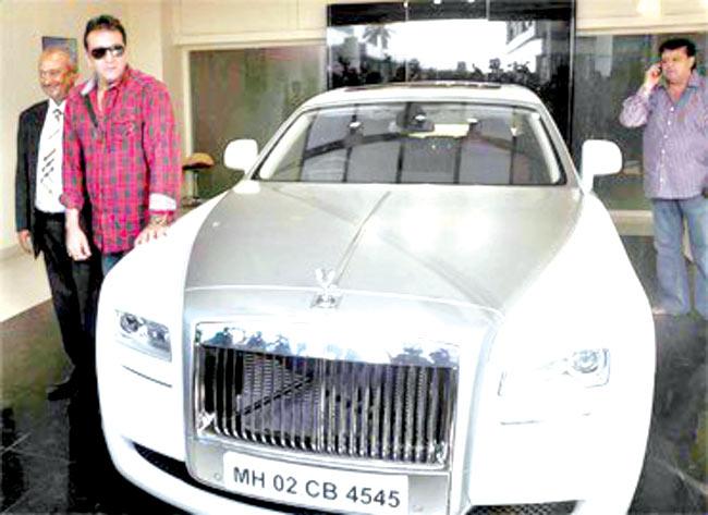 All of Sanjay Dutt’s  cars have registration  plates bearing the number 4545 