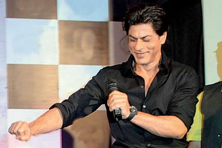 Spotted: Shah Rukh Khan at a film promotion