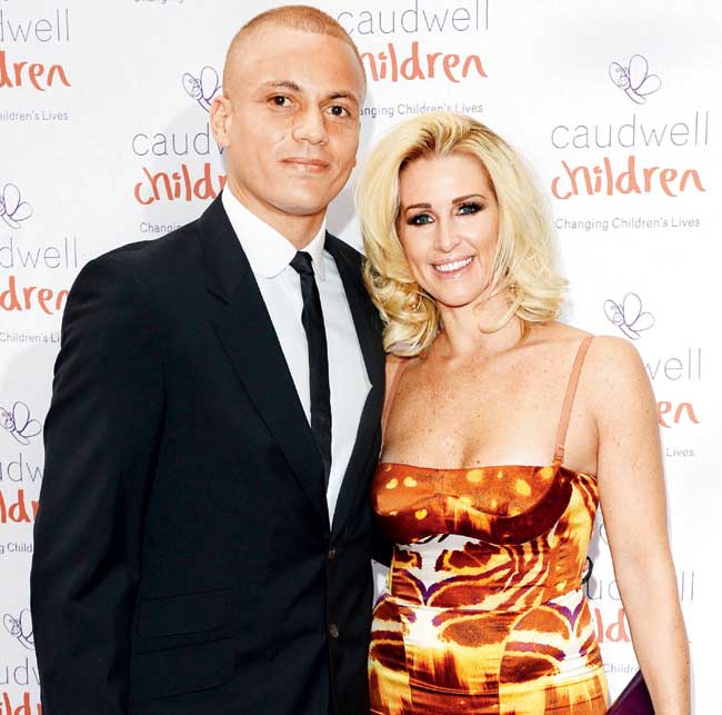 Wes Brown with wife Leanne