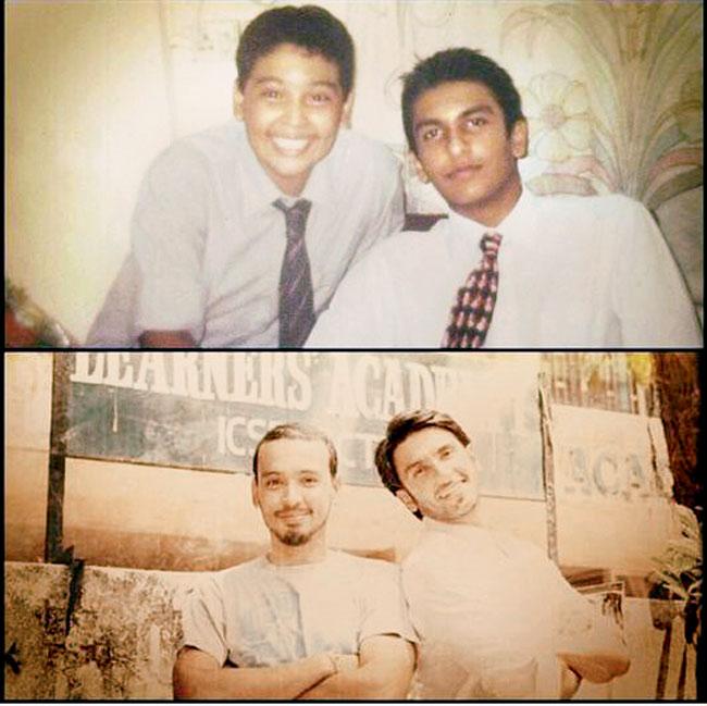 Rohan Shreshta (left) and Ranveer Singh and (below) in their younger days