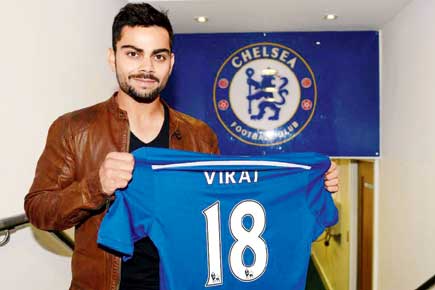 Virat Kohli visits Chelsea's home ground as special guest