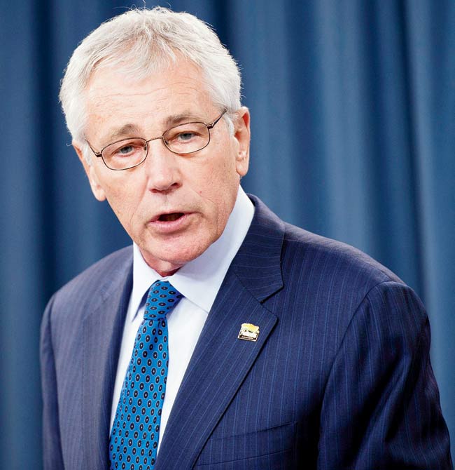 The US has emerged as a major supplier of defence equipment and  US Secretary of Defence Chuck Hagel pointed out that India had bought some $9 billion worth of US equipment. Pic/AFP