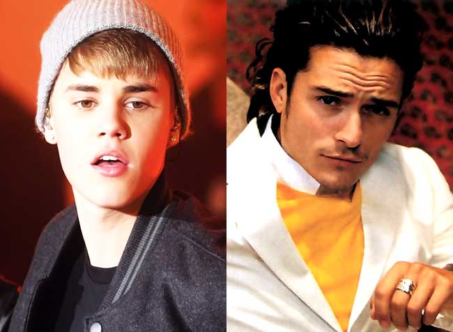 Justin Bieber and Orlando Bloom