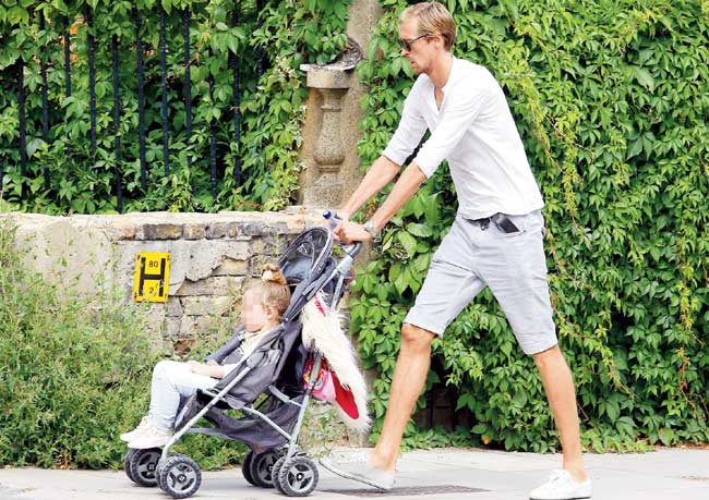 Peter Crouch at a London zoo with his daughter Sophia Ruby last year. Pics/Getty Images