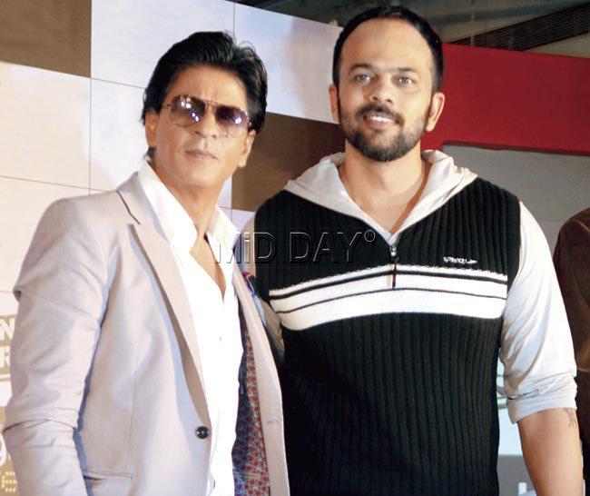 Shah Rukh Khan with director Rohit Shetty