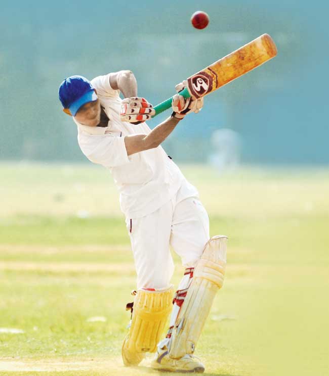 A local batsman tries a warped stroke. Pic for representation only