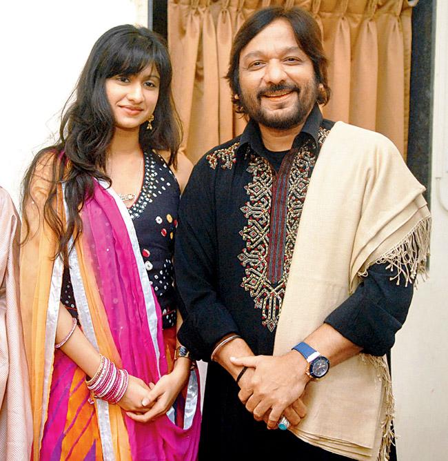 Roop Kumar Rathod with his daughter, Reewa