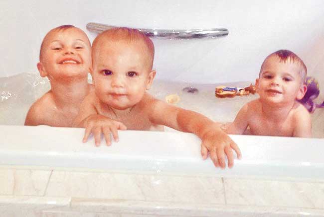 Danielle Lloyd posted this picture of her kids having bath on Instagram recently