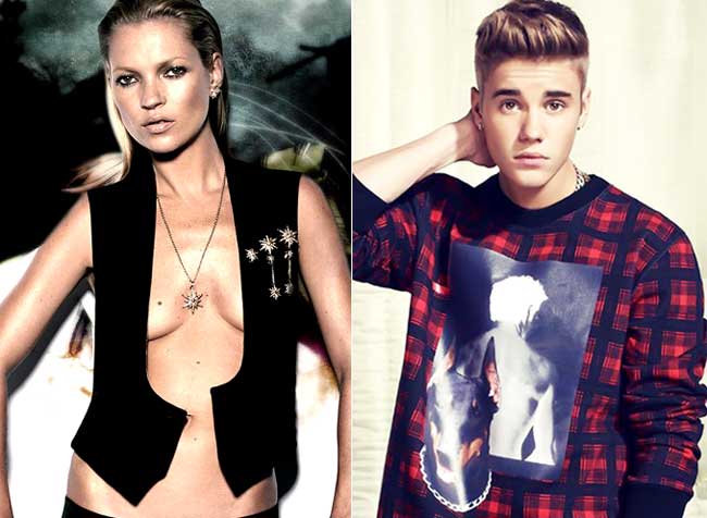 Kate Moss and Justin Bieber
