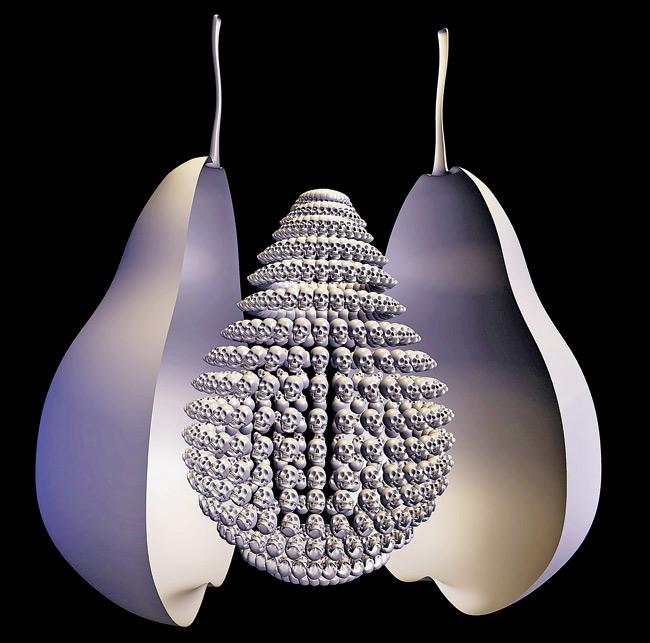 Engineered Fruit (Phong Skin) by Baiju Parthan, a 3D rendering lenticular print