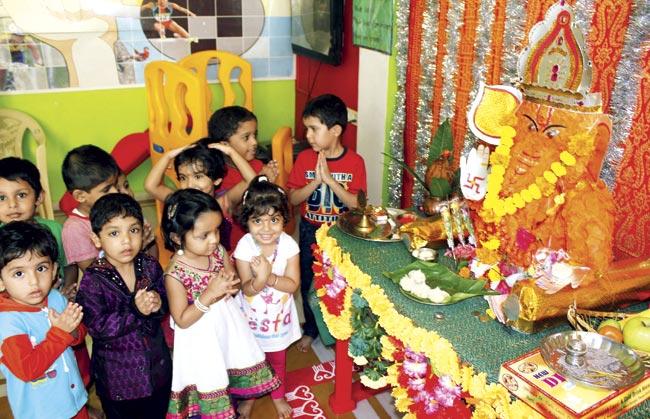 Without any clear instructions from the education department, most schools are yet to take a decision on the number of holidays for Ganesh festival. File pic