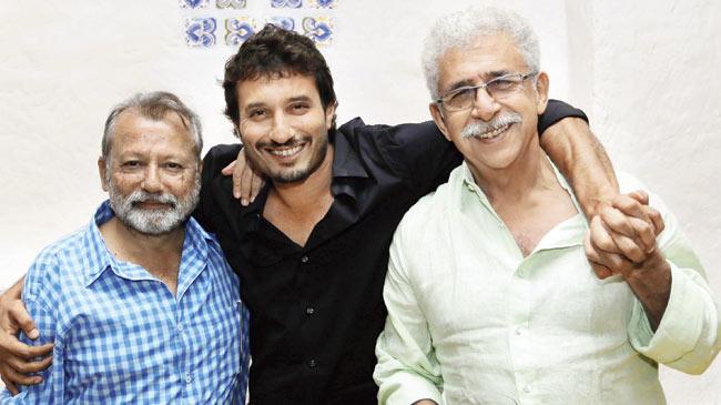 (From left) Pankaj Kapur, Homi Adajania and Naseeruddin Shah