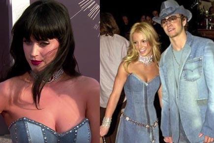 Katy Perry does a Britney Spears at an MTV VMAs 2014