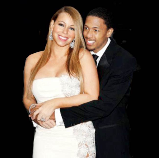Nick Cannon with ex-wife Mariah Carey