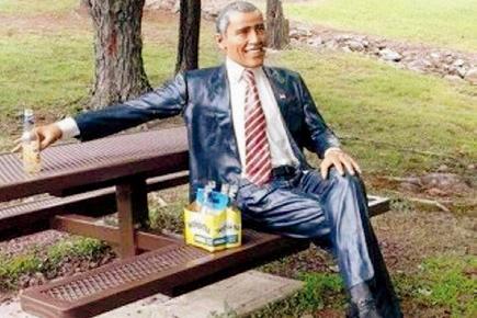 US family's missing Barack Obama statue found sitting on park bench!