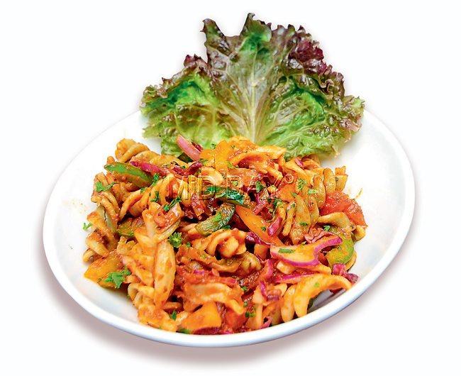 Pasta Marinara was overladen with vegetables and might be enjoyed with those who get a healthy high from eating those many
