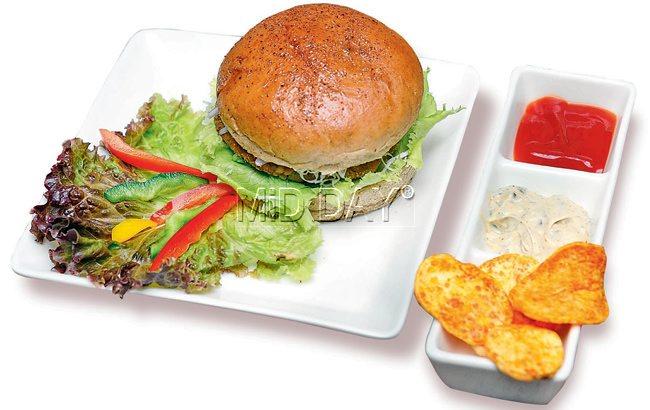 The BBQ Cottage Cheese Burger is a great way to sate hunger pangs