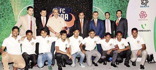 At the launch of ‘FC Goa’ team