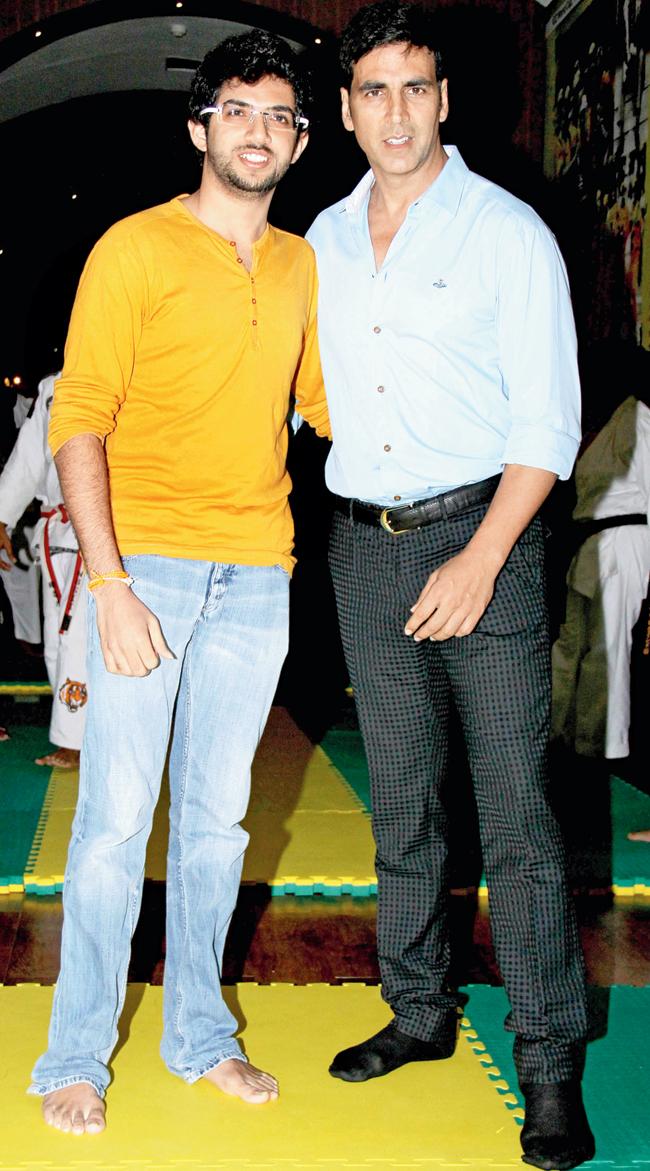 Akshay Kumar and Aditya Thackeray 