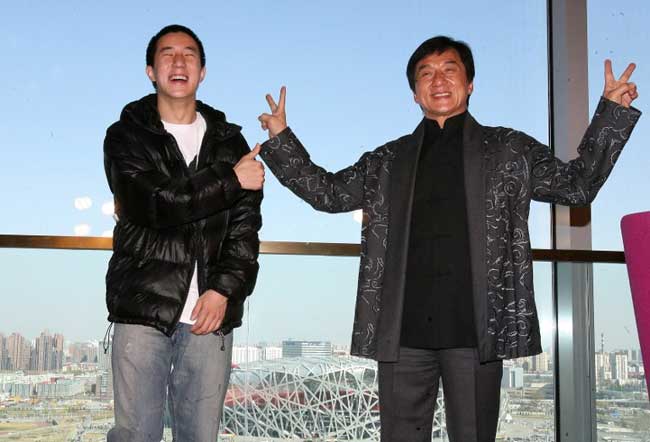 Jackie Chan with his son Jaycee 
