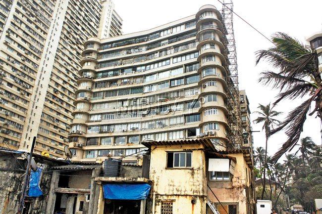 The flat under question is at Ashoka Apartments at Rungta Lane, Nepean Sea Road. Pic/Emmanual Kharbari