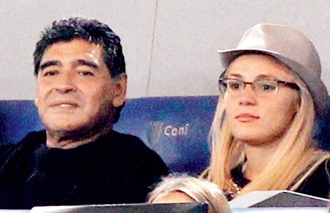 Diego Maradona with ex-girlfriend Rocio Oliva