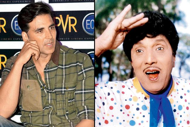 As a part of his production ventures, Akshay Kumar is working on a film based on the life of Marathi film legend, Dada Kondke (left). Kondke was loved as well as criticised for the excessive double entendre and sexual innuendo in his films