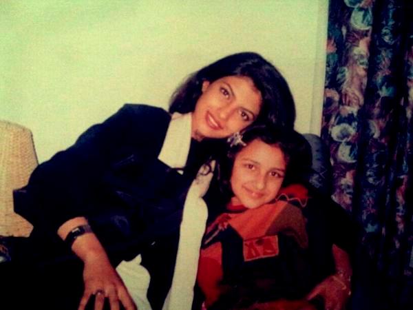 Priyanka Chopra and Parineeti Chopra, 14 years ago. Pic/Parineeti Chopra