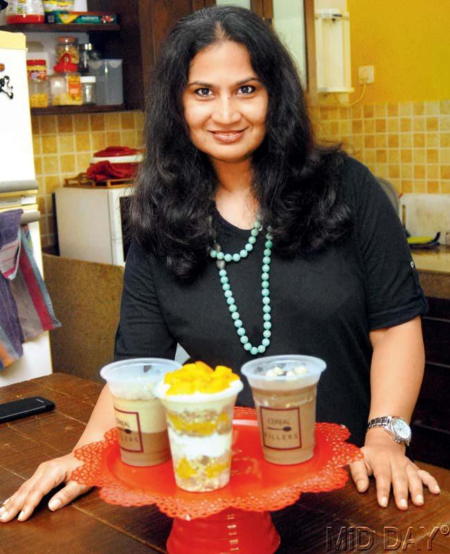 Natasha Fernandes’s parfaits can be easily eaten while on the go and are an energy booster since they have natural ingredients and are sugar-free. Pic/Shadab Khan