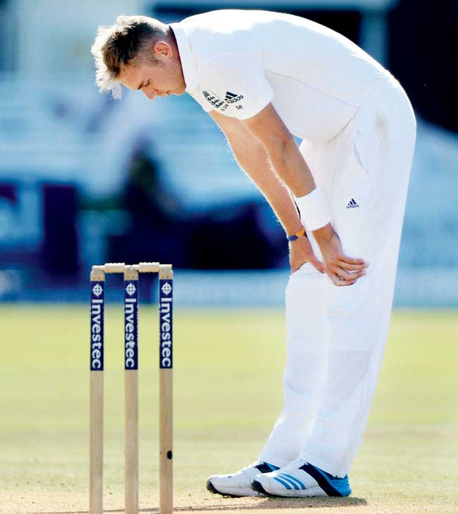 A frustrated Stuart Broad on Day Three of the second Test at Lord