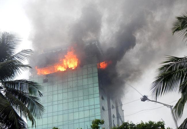 According to the FIR, the manual and automatic fire alarm systems at the Lotus Business Park were not working. There was no generator to operate the fire lift and the water pump was not accessible. These are only some of the violations. File pic