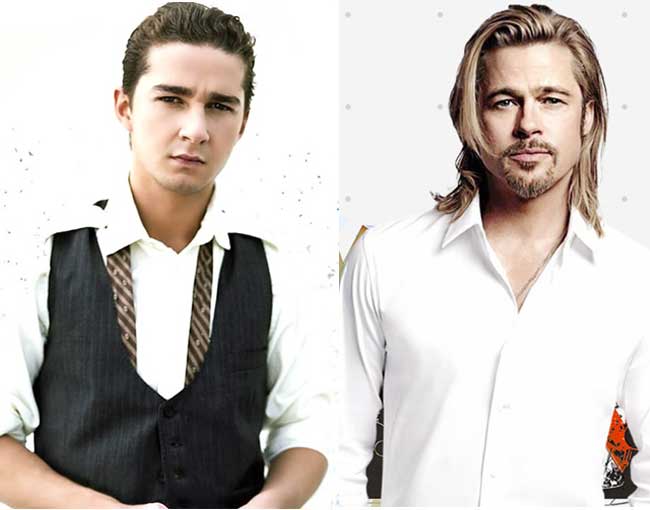 Shia Labeouf and Brad Pitt